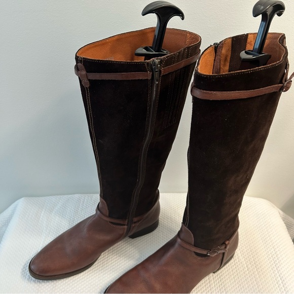 Beautiful brown, leather and suede j crew riding boots size 8.5 - Picture 5 of 7